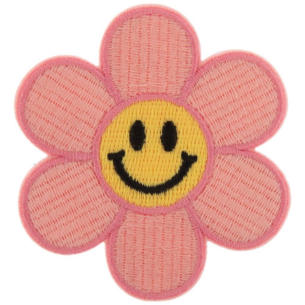 Smiley Face Daisy Iron-On & Sticker Patch