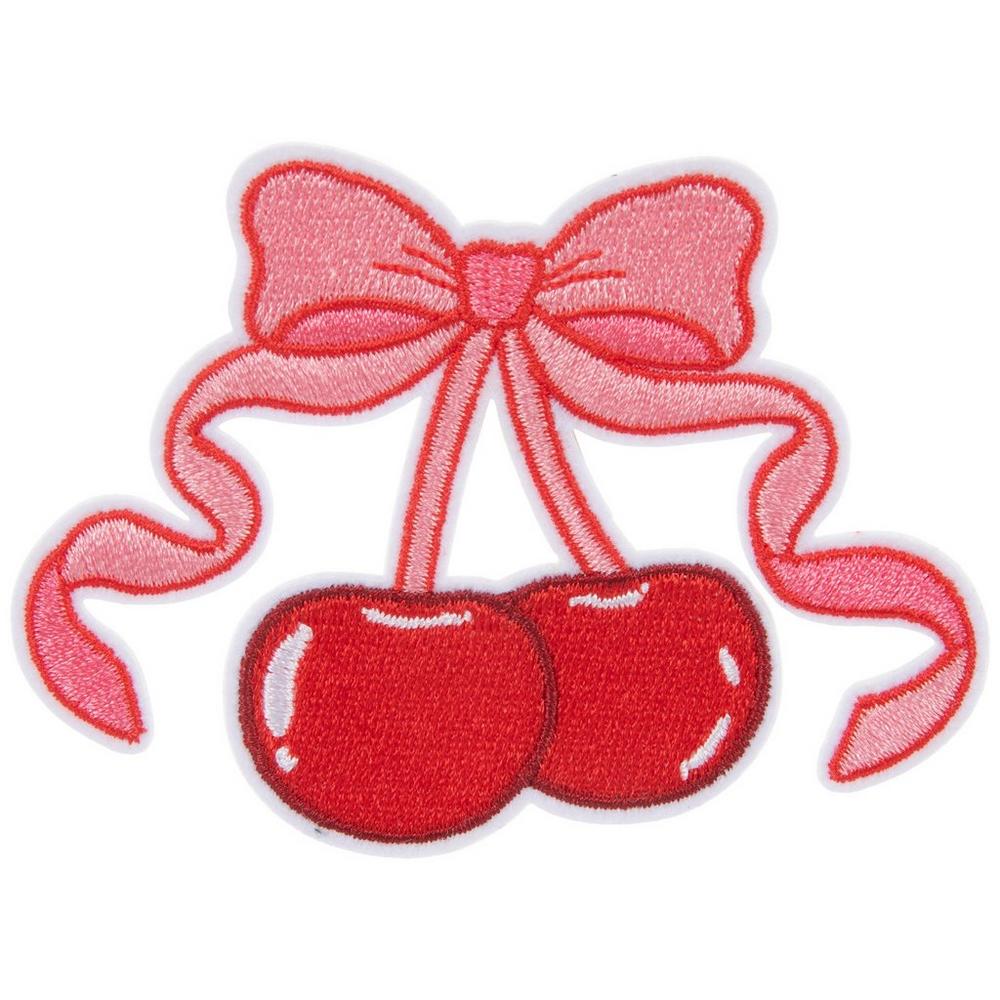 Cherries With Bow Iron-On & Sticker Patch