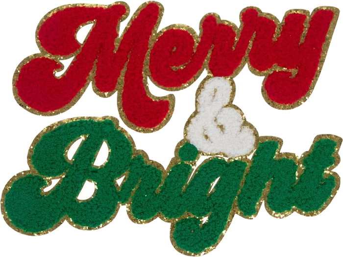 Merry & Bright Iron-On Patch