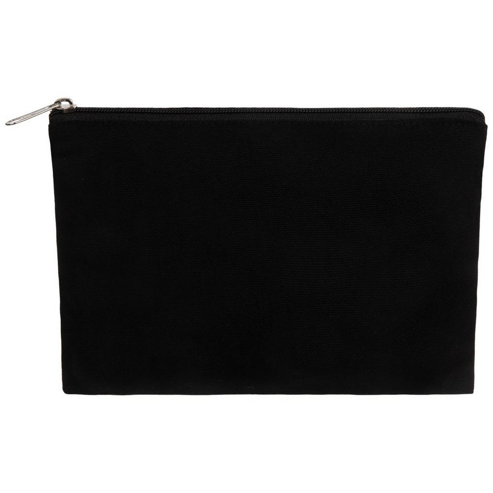Black canvas zipper pouch